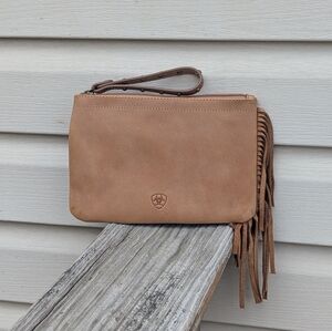 NWOT Ariat leather wristlet, purse, pouch.